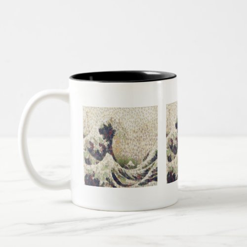 The Great Wave Of Honeydew Melon Fine Art Spoof Two_Tone Coffee Mug