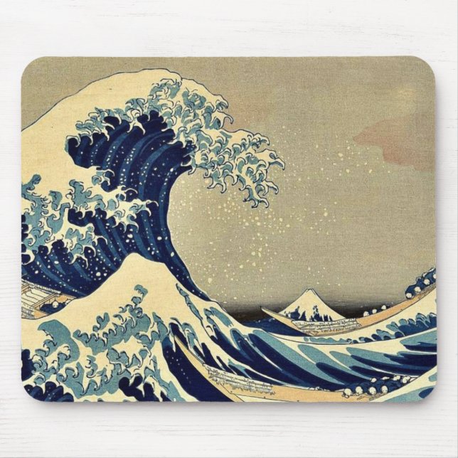 The great wave of Kanagawa by Katsushika,Hokusai Mouse Pad (Front)