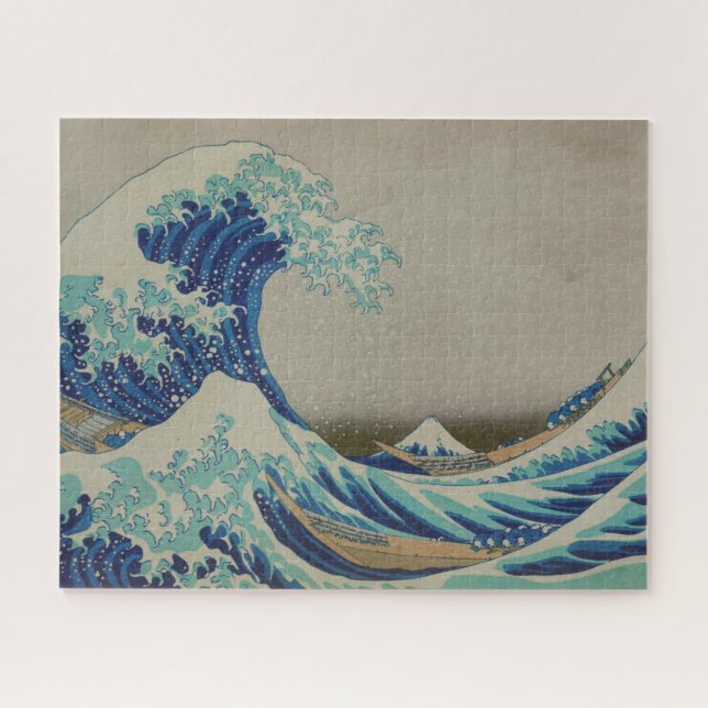 The Great wave of Kanagawa Japanese Woodblock Art Jigsaw Puzzle (Horizontal)