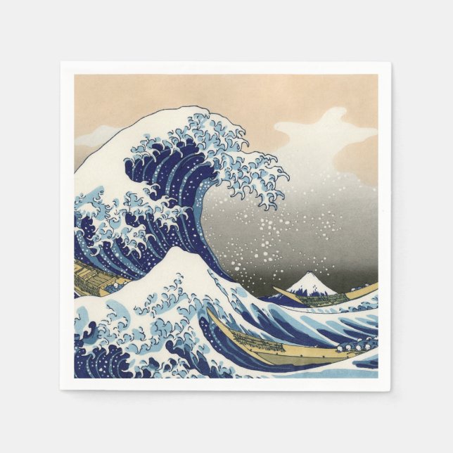 The Great Wave of Kanagawa - Katsushika Hokusai Napkins (Front)