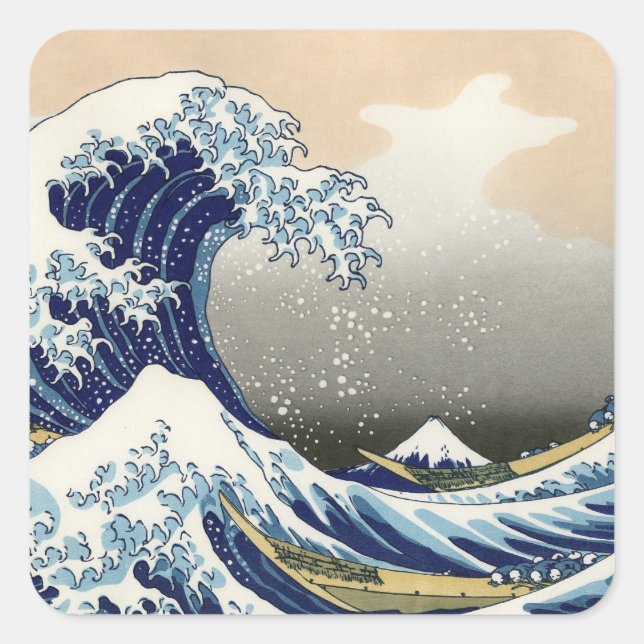 The Great Wave of Kanagawa - Katsushika Hokusai Square Sticker (Front)