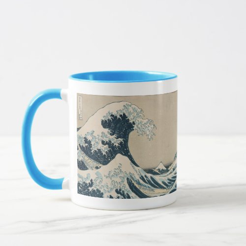 The Great Wave of Kanagawa Views of Mt Fuji Mug