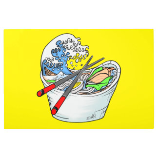 The Great Wave Of Ramen Metal Print