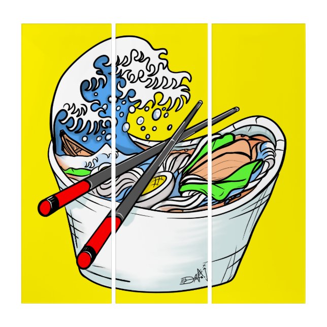 The Great Wave Of Ramen Triptych (Front)
