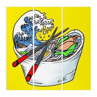 The Great Wave Of Ramen Triptych