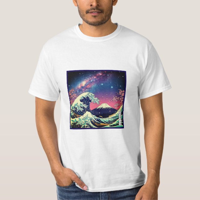 The Great Wave of the Star Night T-Shirt (Front)