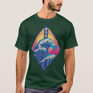 The Great Wave off Japanese Kanagawa Vapor Wave 10 T-Shirt