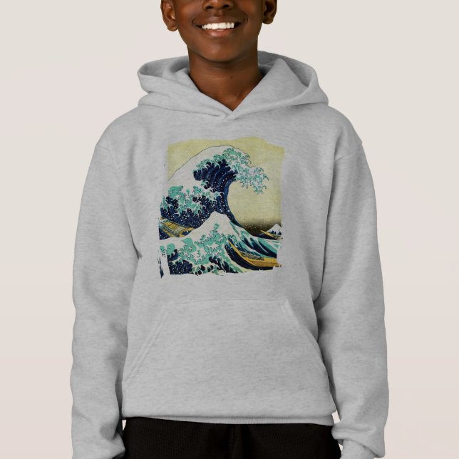 The Great Wave off Kanagawa (神奈川沖浪裏) Hoodie (Front)