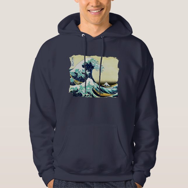 The Great Wave off Kanagawa (神奈川沖浪裏) Hoodie (Front)