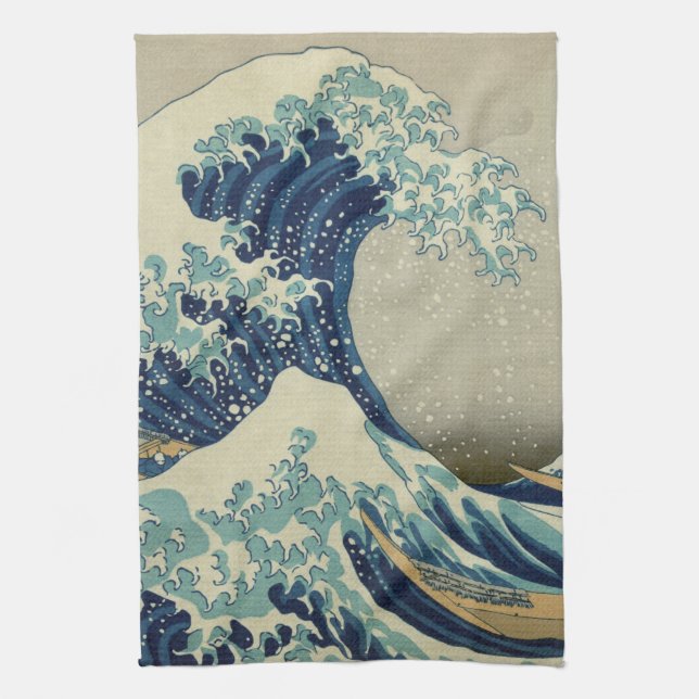 The Great Wave off Kanagawa (神奈川沖浪裏)  Kitchen Towel (Vertical)