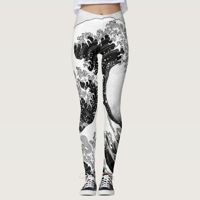 The Great Wave off Kanagawa (神奈川沖浪裏) Leggings (Front)