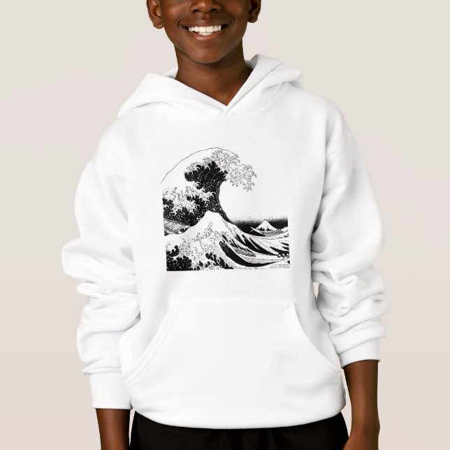 The Great Wave off Kanagawa (神 奈 川 沖 浪 裏) Hoodie (Front)