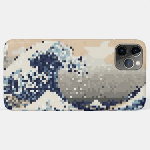 The Great Wave off Kanagawa 8 Bit Pixel Art iPhone 11 Pro Max Case