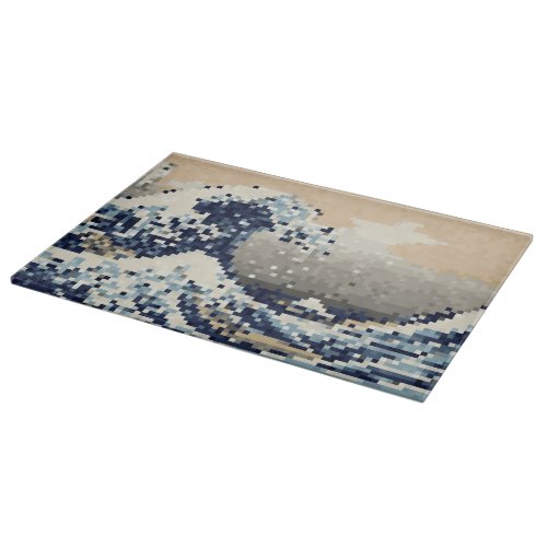 The Great Wave off Kanagawa 8 Bit Pixel Art Cutting Board