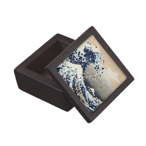 The Great Wave off Kanagawa 8 Bit Pixel Art Gift Box