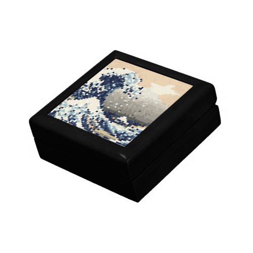 The Great Wave off Kanagawa 8 Bit Pixel Art Gift Box