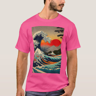 The Great Wave Off Kanagawa At Dusk Active T-Shirt