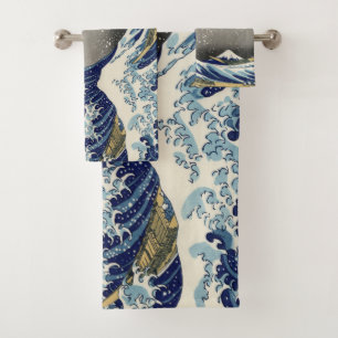 The Great Wave Off Kanagawa Bath Towel Set