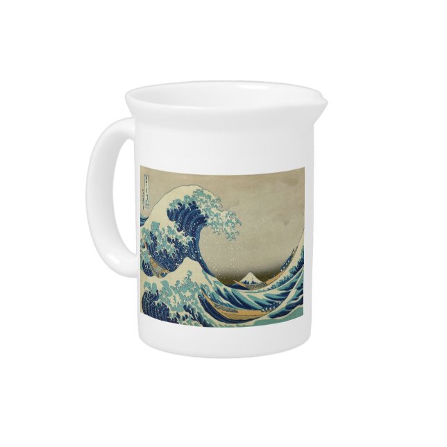 The Great Wave off Kanagawa Beverage Pitcher (Left)
