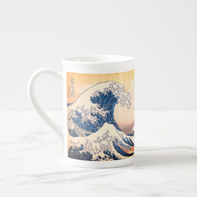 The Great Wave Off Kanagawa Bone China Mug (Left)