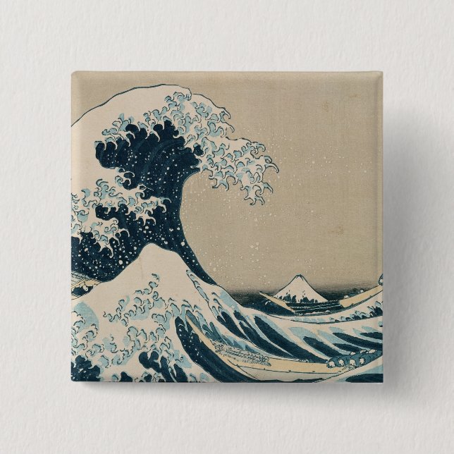 The Great Wave off Kanagawa Button (Front)