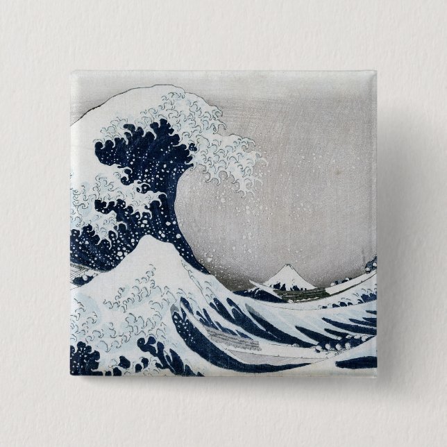 The Great Wave off Kanagawa Button (Front)