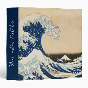 The Great Wave off Kanagawa by Hokusai 3 Ring Binder