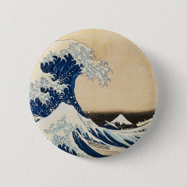 The Great Wave off Kanagawa by Hokusai Button (Front)