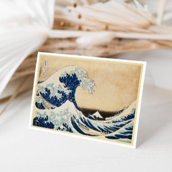 The Great Wave Off Kanagawa By Hokusai Card by decodesigns at Zazzle