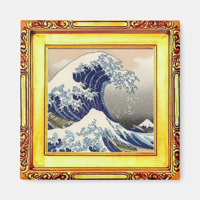 The Great Wave off Kanagawa, by Hokusai, Fine Art Magnet (Front)