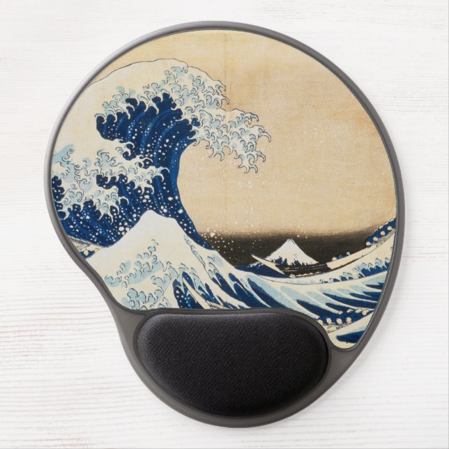 The Great Wave off Kanagawa by Hokusai Gel Mouse Pad (Front)