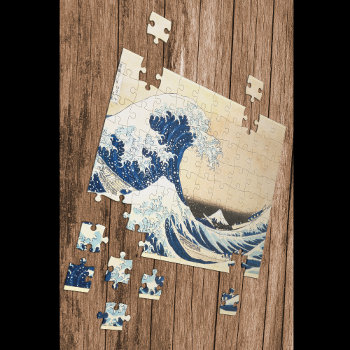 The Great Wave Off Kanagawa By Hokusai Jigsaw Puzzle by decodesigns at Zazzle