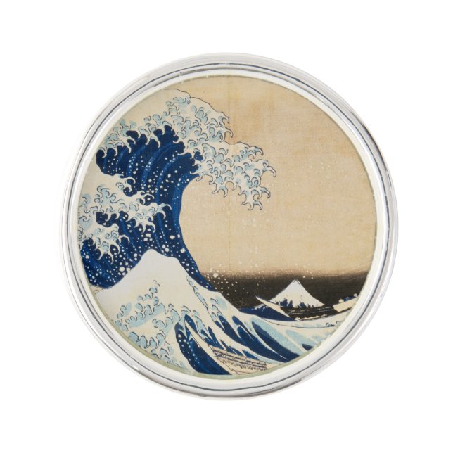 The Great Wave off Kanagawa by Hokusai Lapel Pin (Front)