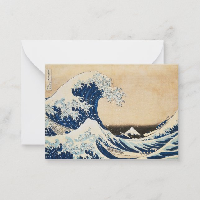 The Great Wave off Kanagawa by Hokusai Note Card (Front)