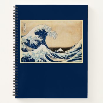 The Great Wave Off Kanagawa By Hokusai Notebook by decodesigns at Zazzle