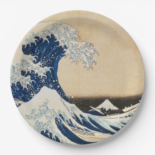 The Great Wave off Kanagawa by Hokusai Paper Plates