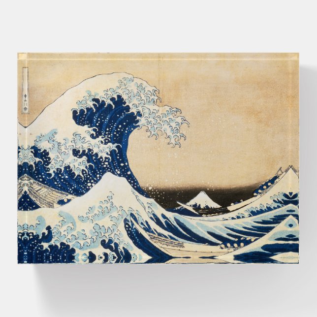 The Great Wave off Kanagawa by Hokusai Paperweight (Front)