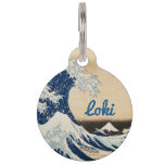 The Great Wave off Kanagawa by Hokusai Pet ID Tag