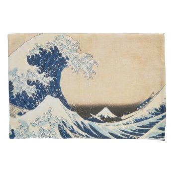 The Great Wave Off Kanagawa By Hokusai Pillow Case by decodesigns at Zazzle