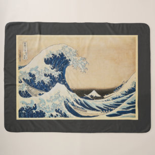 The Great Wave off Kanagawa by Hokusai Sherpa Blanket