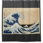 The Great Wave off Kanagawa by Hokusai Shower Curtain