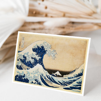 The Great Wave Off Kanagawa By Hokusai Thank You Card by decodesigns at Zazzle