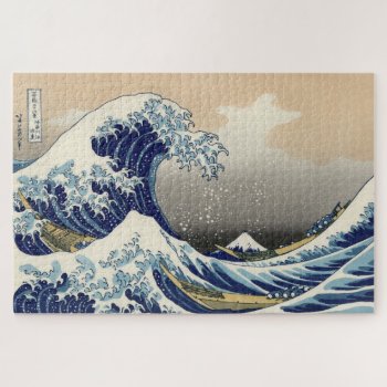 The Great Wave Off Kanagawa By Katsushika Hokusai Jigsaw Puzzle by wheresmymojo at Zazzle