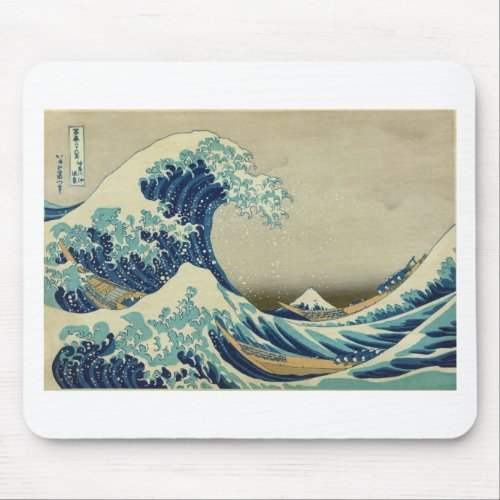 The Great Wave off Kanagawa by Katsushika Hokusai Mouse Pad