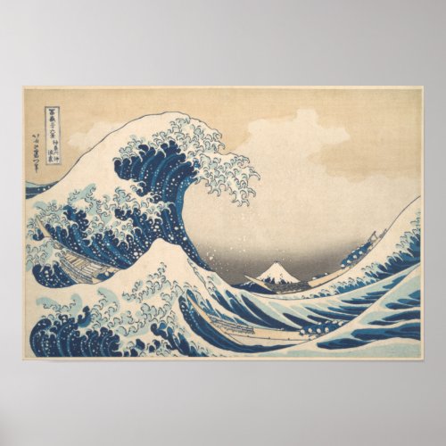 The Great Wave Off Kanagawa by Katsushika Hokusai Poster