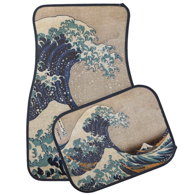 The Great Wave off Kanagawa Car Floor Mat (Set)