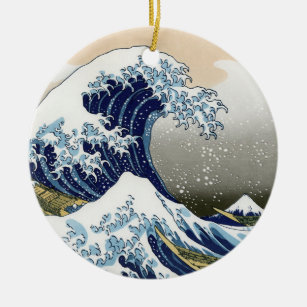 The Great Wave Off Kanagawa Ceramic Ornament