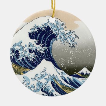 The Great Wave Off Kanagawa Ceramic Ornament by Zazilicious at Zazzle