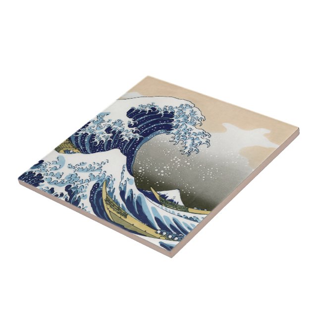 The Great Wave Off Kanagawa Ceramic Tile (Side)