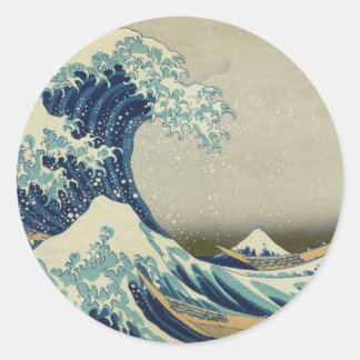 The Great Wave off Kanagawa Classic Round Sticker